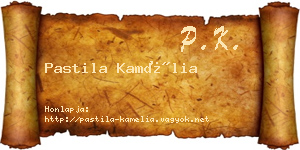 Pastila Kamélia névjegykártya